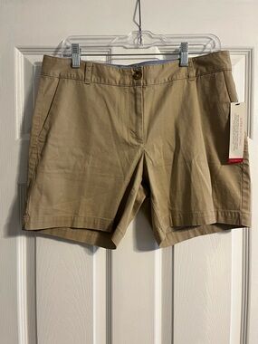 Talbots The Weekend Chino Shorts Tan Khaki Size 8P